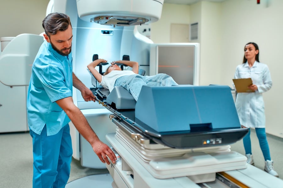 patient receiving radiation therapy